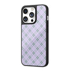 Misty Lilac Argyle iPhone Case