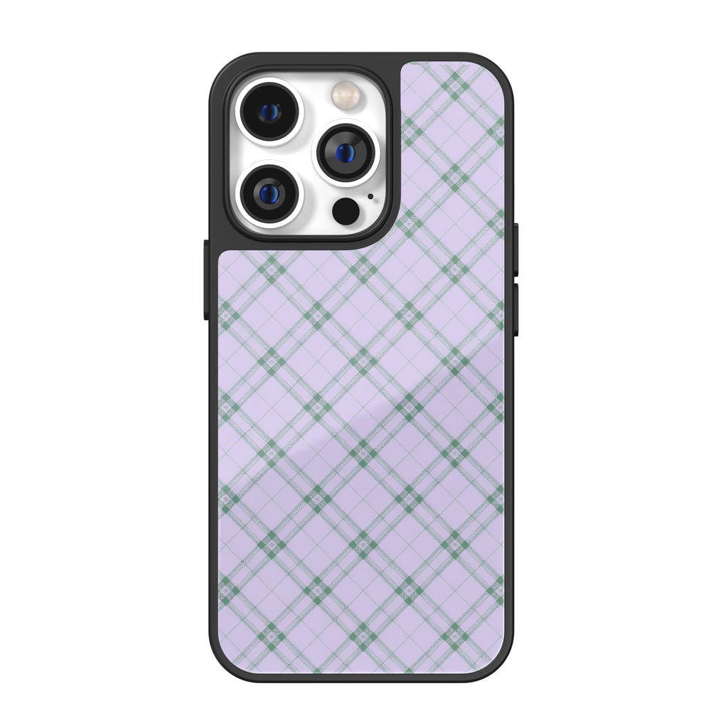 Misty Lilac Argyle iPhone Case