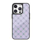 Misty Lilac Argyle iPhone Case