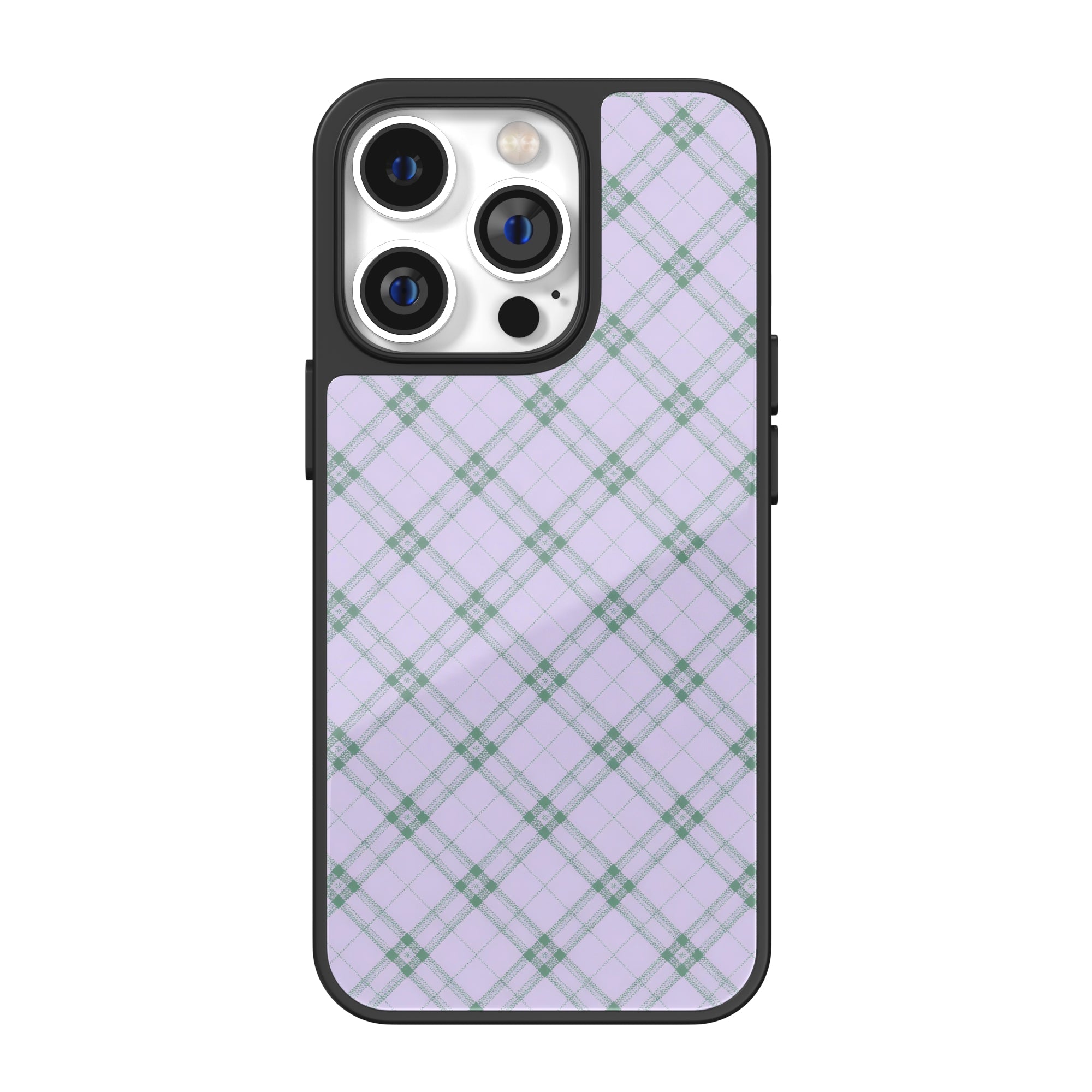 Misty Lilac Argyle iPhone Case