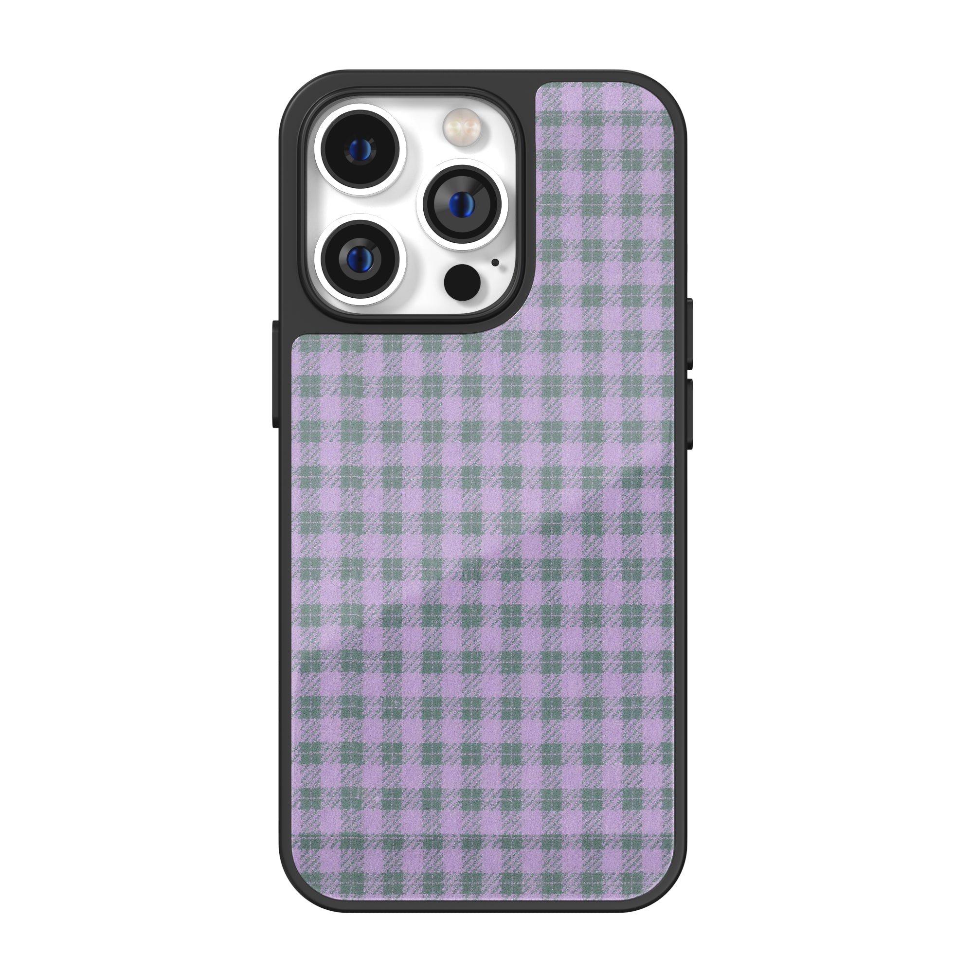 Lavender Moss Check iPhone Case
