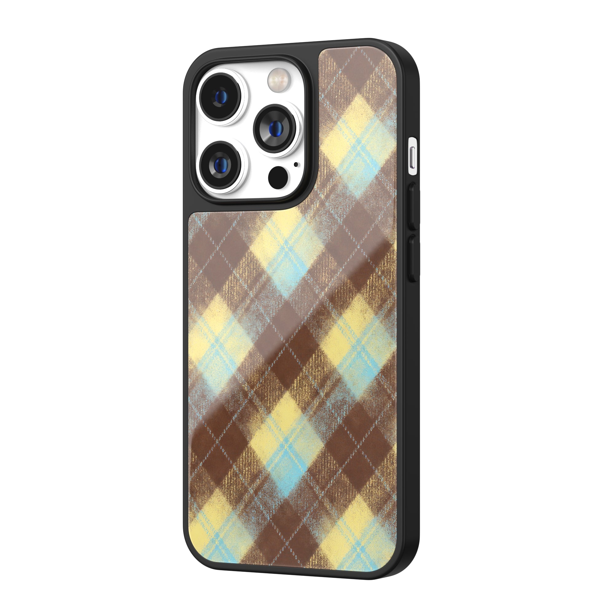 Cocoa Coconut Argyle iPhone Case