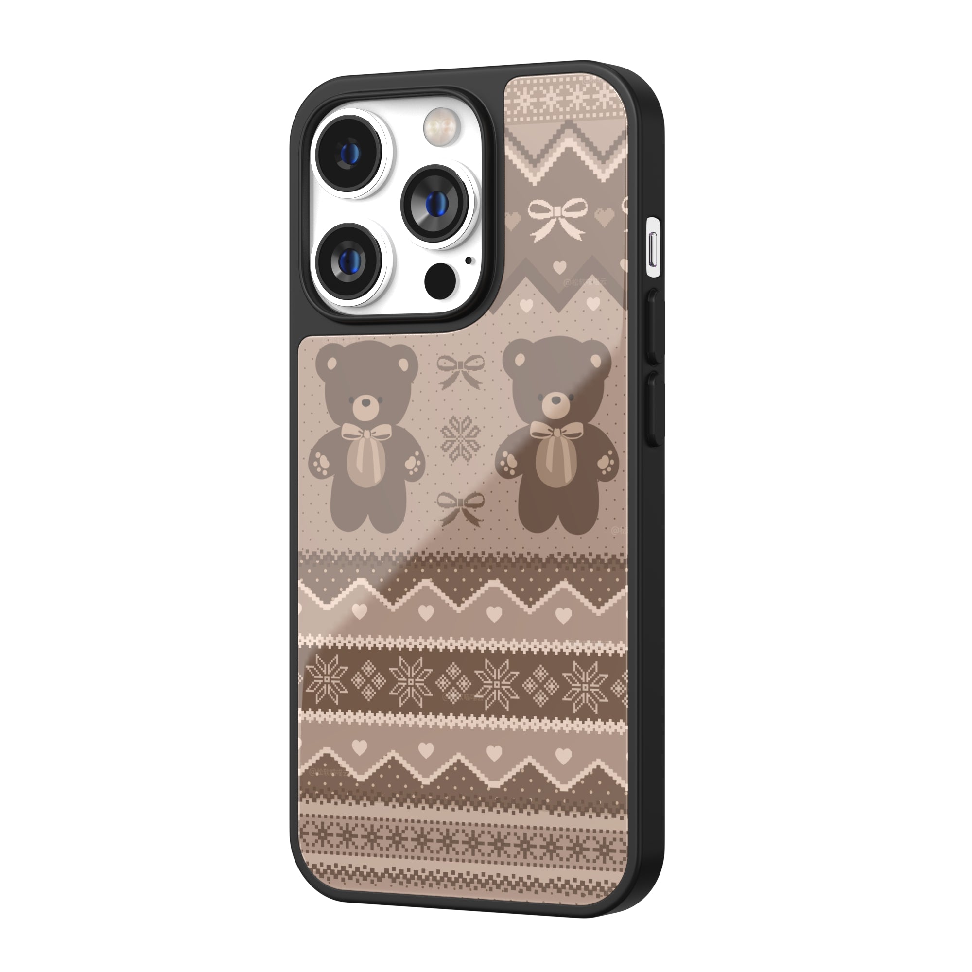 Fair Isle Cocoa Bear iPhone Case