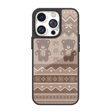 Fair Isle Cocoa Bear iPhone Case