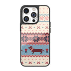Fair Isle Dachshund Heart iPhone Case