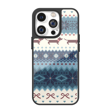 Fair Isle Dachshund Knit iPhone Case
