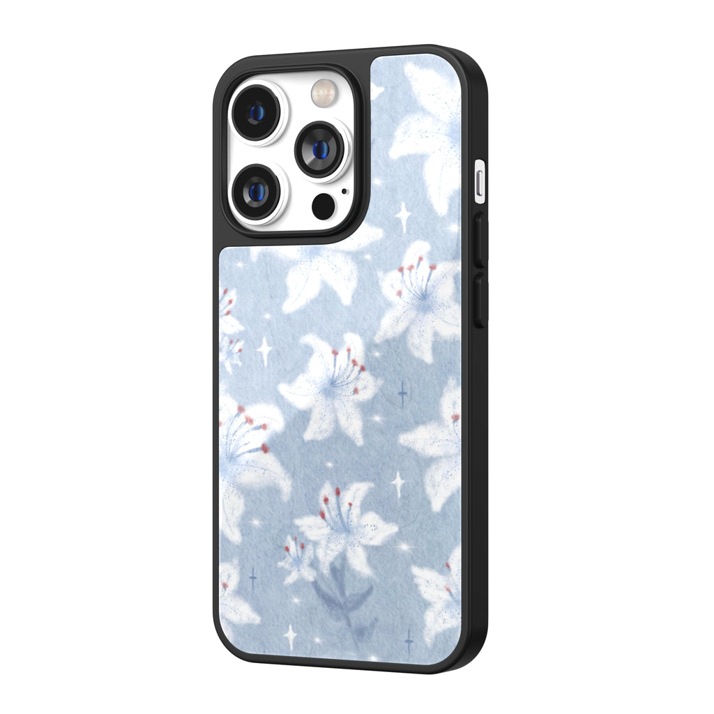 Blue Lily Mist iPhone Case