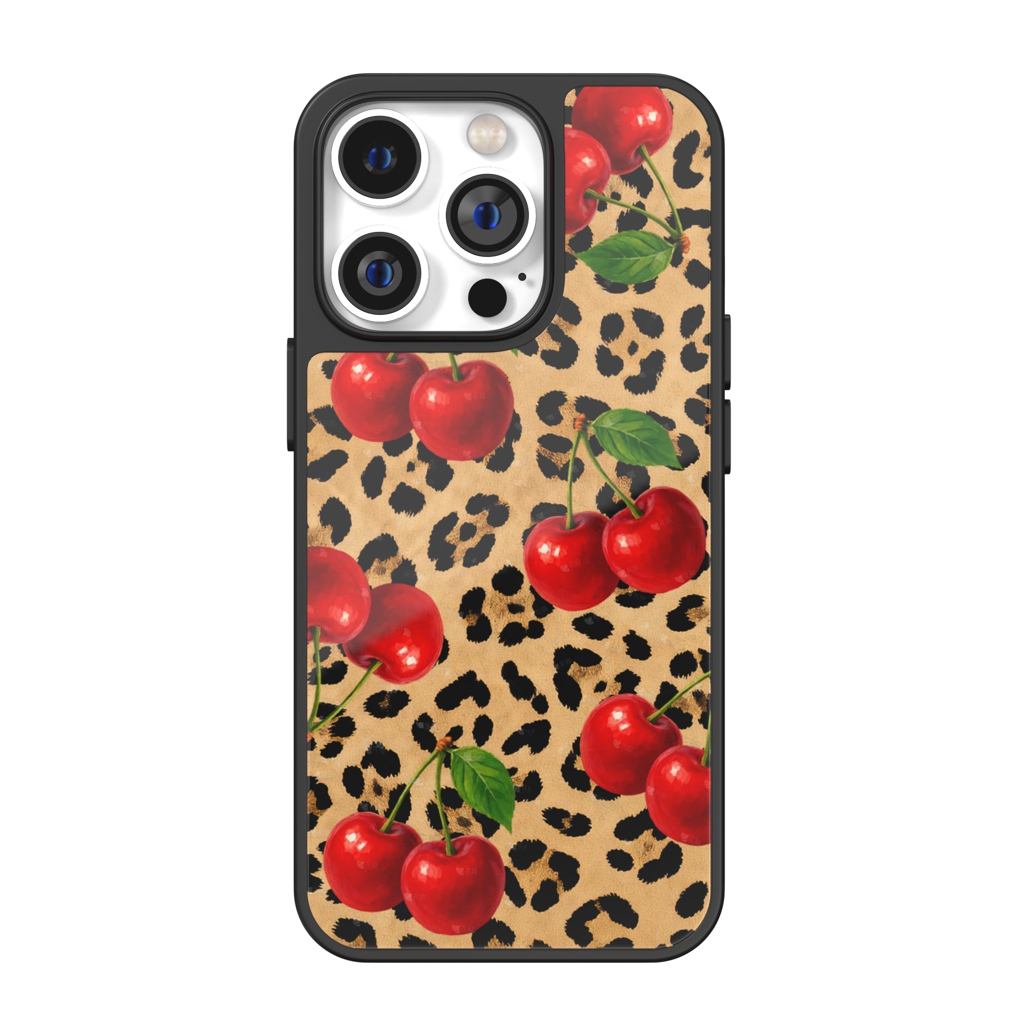 Wild Leopard Cherry iPhone Case
