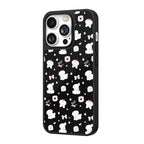 Little Pup Letters Black iPhone Case
