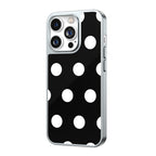 Classic Black & White Polka Dot Sliver Frame iPhone Case