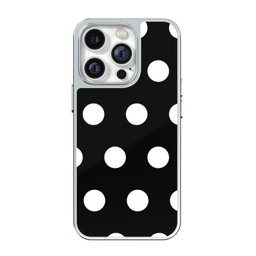 Classic Black & White Polka Dot Sliver Frame iPhone Case