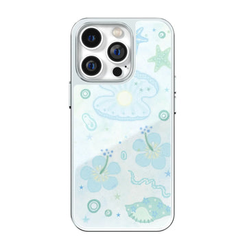 Tidal Mint Reverie Silver Frame iPhone Case
