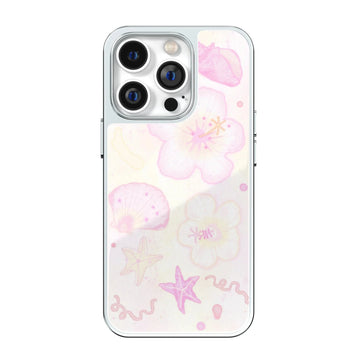 Tropical Island Memory Silver-Frame iPhone Case